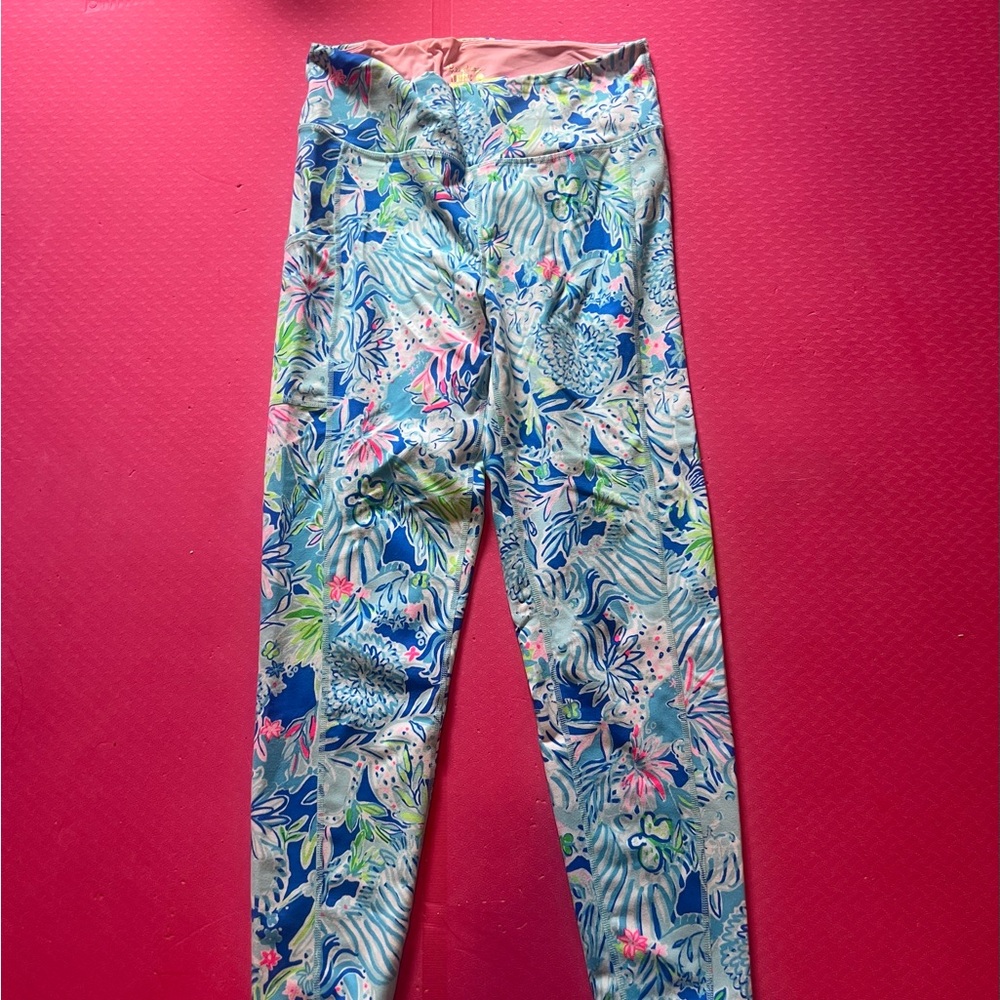 Lilly Pulitzer Vibrant Blue and Pink Leggings